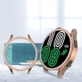 thumbnail image 3 of Watch Case Rhinestone Shockproof Electroplating PC Watch Bumper Screen Protector Cover for Galaxy Watch 4, 3 of 7