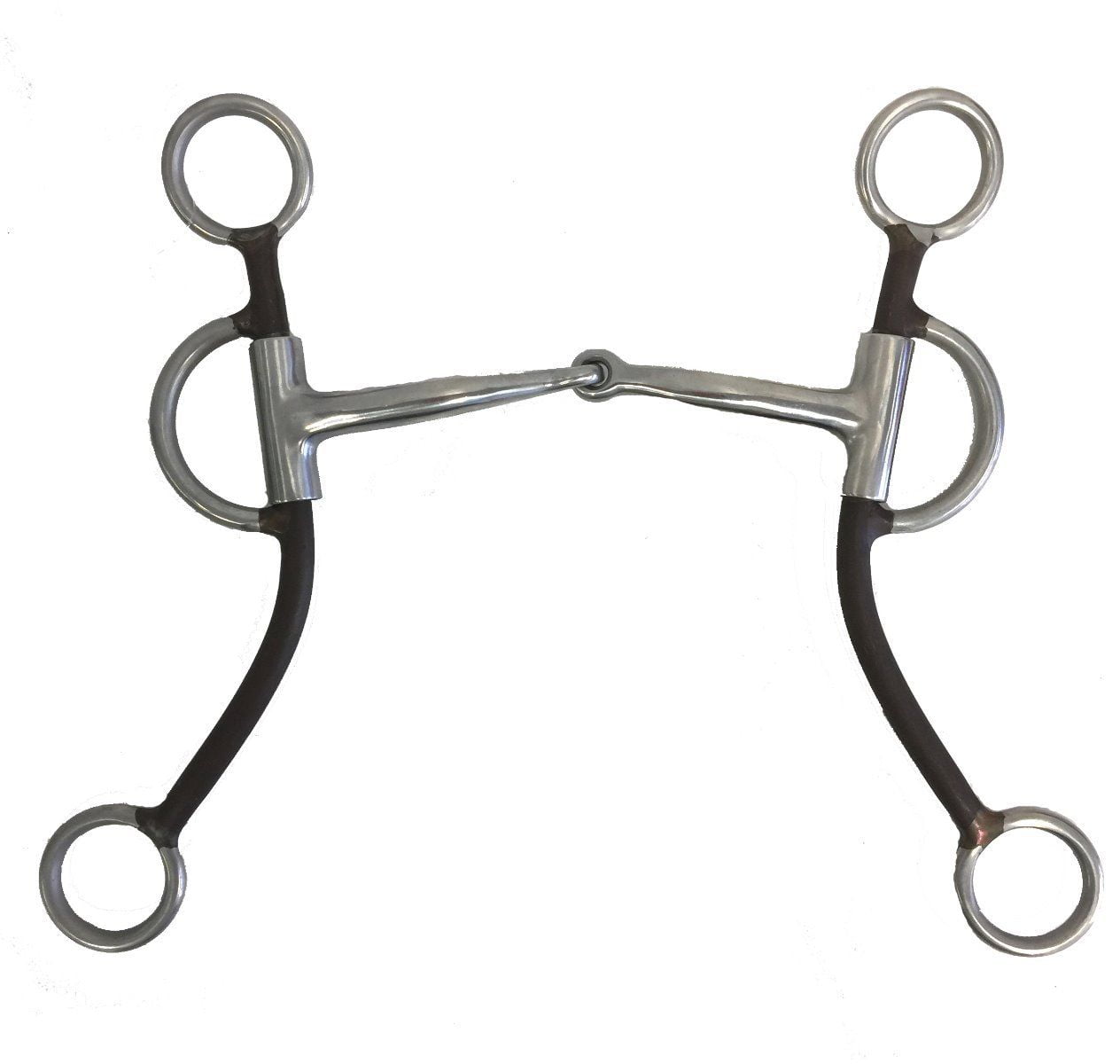 Horse Reiner Training Bit Long Shank Sweet Iron Snaffle with Copper