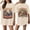 Khaki, variant on Unisex Vintage Dolly T-shirt for Women and Men Graphic Dolly Western T-shirt Short Sleeve Round Neck Pullover,(M)
