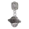 thumbnail image 1 of Delight Jewelry Silvertone Large Fancy Square with Rope Border Spinner Lord Guide Me Charm Bead, 1 of 4