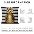 thumbnail image 5 of MLJA Tropical Gold Pineapple Summer Decorative Pillow Covers Black and White Stripes Background Throw Pillow Case for Home Sofa Decor Pillowcase, 5 of 5