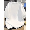 thumbnail image 2 of Breathable Cotton Short Sleeve Tee - Men's Casual Loose Fit T-Shirt with Cute Cat Print for Summer, 2 of 6