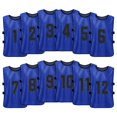 thumbnail image 1 of 12 PCS Adults Soccer Pinnies Quick Drying Football Team Jerseys Youth Sports Scrimmage Soccer Team Training Numbered Bibs Practice Sports Vest, 1 of 5