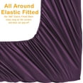 thumbnail image 3 of Elegant Comfort 1500 Series Wrinkle & Fade Resistant Ultra Soft 4-Piece Bed Sheet Set with Deep Pockets, Full Purple, 3 of 4