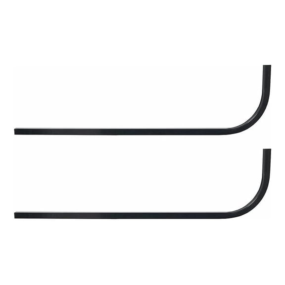 Huskey Undrilled Golf Cart Universal Rear Struts Roof Supports Candy Cane for Extended Roof- Steel