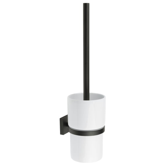 Smedbo HOUSE TOILET BRUSH & HOLDER MATTE BLACK/WHITE CERAMIC