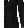 thumbnail image 5 of Mens Ticket Pocket 2-piece Black Cotton Modern Fit Suit, 5 of 7