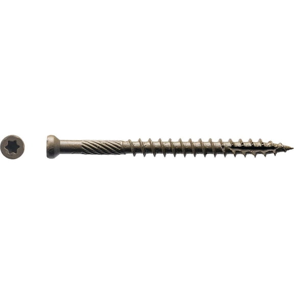 Big Timber 5015916 No.7 x 2.5 in. Star Wood Screws, Bronze - 1 lbs - Pack of 142