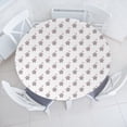 thumbnail image 3 of Ambesonne Animal Cartoon Fitted Round Tablecloth, Heart Balloons, 45"- 56" Diameter, Grey Pale Pink White, 3 of 5