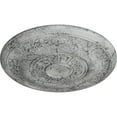 thumbnail image 3 of Ekena Millwork 25 7/8"OD x 2 1/4"P Nestor Ceiling Medallion (Fits Canopies up to 5"), Hand-Painted Ultra Pure White Crackle, 3 of 6