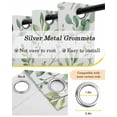 thumbnail image 6 of Eucalyptus Leaves Blackout Curtains, Light Blocking Print Window Curtains, Sage Green Watercolor Farmhouse Thermal Insulated Window Drapes for Living Room Kitchen Cafe 2 Panels, 55"W x 39"L, 6 of 9