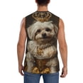 thumbnail image 4 of Balery Regal Dog In Royal Attire Camisetas sin mangas para hombre, absorbe la humedad y protege contra el mal olor.-X-Large, 4 of 7
