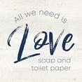 thumbnail image 2 of Reed, Tara 26x26 Black Ornate Wood Framed with Double Matting Museum Art Print Titled - Bathroom Humor III-Love, 2 of 4