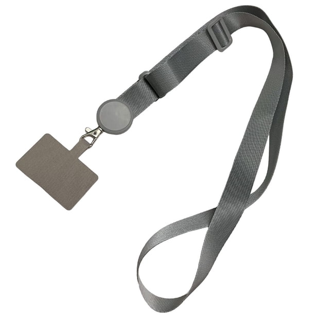 Injueey Cordones universales para teléfono, parche cruzado para acampar, cuello anticaída, cuerda colgante, correa para el cuello, accesorios Teléfono y Comunicación Gris plateado