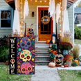 thumbnail image 7 of Shmbada Day Of The Dead Garden Flag Dia De Los Muertos 12x18 Inch Double Sided, Sugar Skull Halloween Welcome Party Yard Outdoor Decorative Flag, 7 of 7