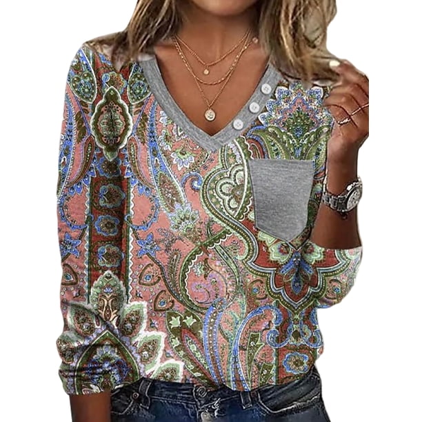 Camiseta de mujer Camiseta étnica Camiseta de manga larga Jersey