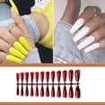thumbnail image 3 of Uñas postizas largas cortas multicolor Minnieouse manicura de uñas accesorios de belleza DIY puntas de arte rojo oscuro, 3 of 5