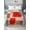 Red, variant on Red Ombre King Size Flat Sheet Only, Hotel Luxury Microfiber Bed Top Sheets, Farmhouse Contemporary Abstract Checked Soft Breathable Bedding Sheet for Bedroom, Easy Care - 105" x 98"