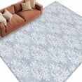 thumbnail image 2 of 6'x9' Area Rugs, Haze Blue Boho Indoor Outdoor Area Rug for Living Room Bedroom, Neutral Middle Century Turkish Pattern Washable Bathroom Rugs Kitchen Floor Carpet Mats Home Decor Aesthetic, 2 of 8