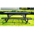 thumbnail image 3 of LifeYard 8' Rectangular Metal Picnic Table, 96" L x 62" W, Expanded Metal, (Black), 3 of 6