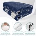 thumbnail image 4 of Quilts Twin Size Bedding Set, Merry Christmas Lightweight Quilted Comforter, Xmas Trees Snowflake Winter Rustic Navy Blue Reversible Bedspread Coverlet with Pillow Covers for All Season, 68" x 86", 4 of 9