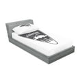 thumbnail image 2 of Ambesonne Saying Fitted Sheet & Pillow Sham Set, Camping and Hiking Design, Twin, White and Grey, 2 of 2