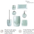 thumbnail image 2 of Modern Brush Set, Turquoise (1 Glass Mosaic Bathroom Accessory), 2 of 12