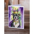 thumbnail image 2 of Staffordshire Bull Terrier King of Mardi Gras Greeting Cards Pack of 8 7 in x 5 in, 2 of 3