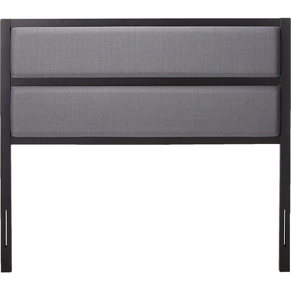 Modern Studio Upholstered Metal Headboard, Full