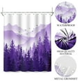 thumbnail image 5 of Pbobriich Pine Trees Shower Curtain Trees Forest Purple Bathroom Curtains,60"x72", 5 of 5