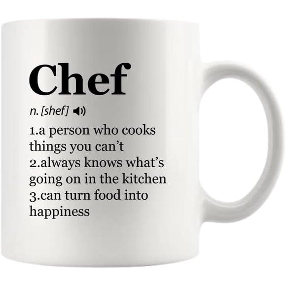 Chef Definition Mug Chef Gifts Cook Sous Chef Pasty Baker Baking Baking Gifts Culinary Student Teacher Head Chef Cooking Lovers Ceramic Mug 11 oz White