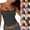 #02 Black, variant on Y2K Crop Cami Tops for Women Summer Striped Spaghetti Strap Slim Fit Tank Tops Stretchy Daily Clubwear Shirts ,L,#02 Hot Pink