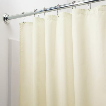 InterDesign Mildew-Free Water-Repellent Fabric Shower Curtain, 72-Inch by 72-Inch, Sand