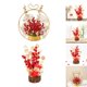 thumbnail image 1 of Cesta de Rojos,Flor Rojos Cesta Decoración Año Nuevo,Adorno de decoración navideña artificial de otoño,Hogar Salón Interior Festival Boda Ramas,Escritorio de fiesta Fernando Cesta de Frutos Rojos, 1 of 8