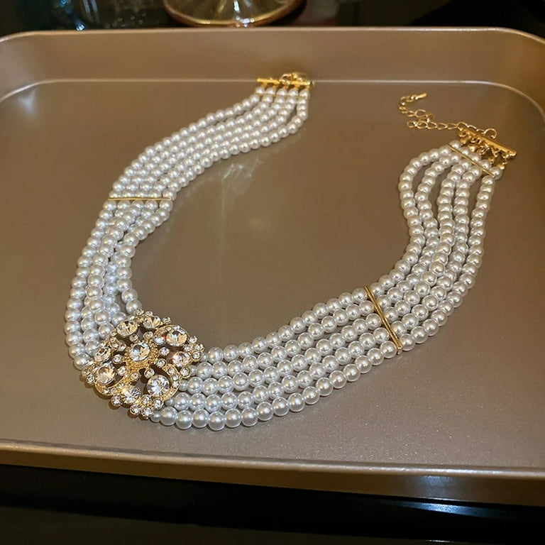 【TATIANA】Classic pearl choker necklace 14KGF 韓国アクセ TATIANA】Ribbon Candy Pearl Necklace 韓国発 ネックレス