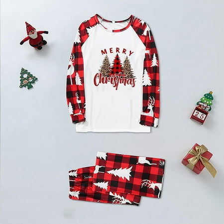 

SBYOJLPB Parent Child Outfit Parent-Child Warm Christmas Set Printed Home Wear Pajamas Two-Piece Mom Set Clearance