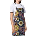 thumbnail image 4 of Pofeuu Colorful Compasses Print Aprons with Pockets, Cute Aprons for Kitchen, Cooking, Server, Barber, Chef Apron, 4 of 7