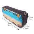thumbnail image 3 of Lsque Boards and Beach Printed Big Capacity PU Leather Pencil Case Large Pencil Pouch Stationery Pen Bag Pencil Holder for Teen, 3 of 6