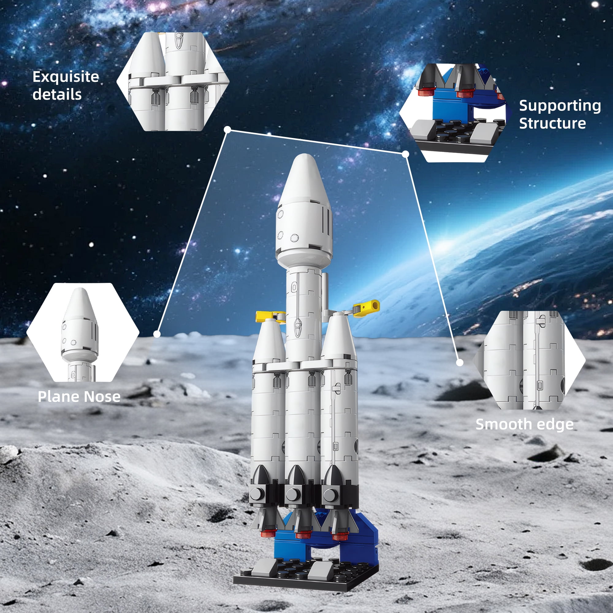 69 PCS Space Building Block Toys Set, STEM Educational Toy, Space Exploration Shuttle Gift for Ages 6+