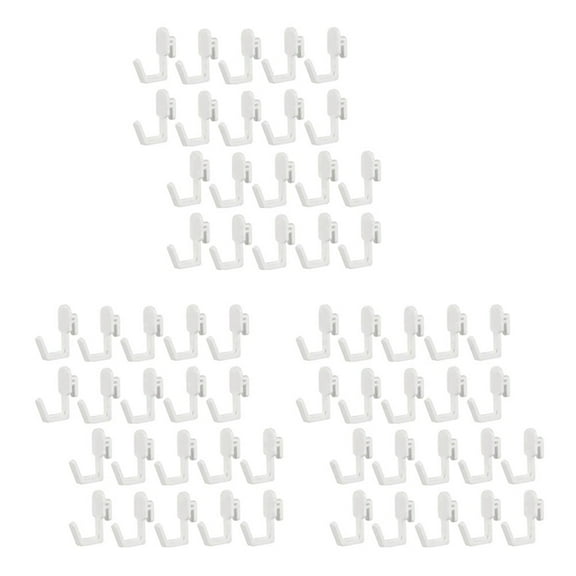 72Pcs Pegboard Hooks J Shape Pegboard Hook Peg Board Tool Organizer Accessories, White