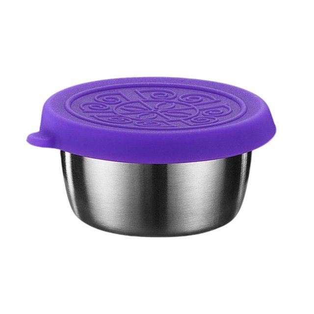 CSChome Seasoning Dish Sauce Container: Good Sealing Stainless Steel Condiment Dish Home Supply for Kitchen Use