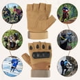 thumbnail image 6 of Uxcell Fingerless Gloves Outdoor Work Half Finger Gloves Breathable Workout Gloves Tan, XL, 6 of 7