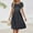 Black, variant on ZZwxWA Women's Floral Midi Dresses Ruffle Short Sleeve Sundress Smocked High Waist Flowy Boho A Line Babydoll Dress