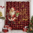 thumbnail image 2 of Cartoon Santa Claus Snowflake Seamless Shower Curtain for Bathroom, Red Black Buffalo Plaid Waterproof Shower Curtains Washable Quick Dry with Hooks Bathtub Curtains 36x72IN, 2 of 9