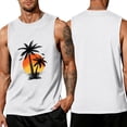thumbnail image 2 of Yifymode Mens Sleeveless Tank Tops Graphic Workout Gym Shirts Palm Tree Vintage Style T-Shirt, 2 of 5