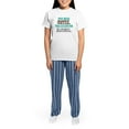 thumbnail image 4 of CafePress - Step Aside Coffee Women's Light Pajamas - Women's Short Sleeve Print T-Shirt and Pants Light Cotton Pajama Set, 4 of 7