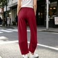 thumbnail image 6 of Otvok Women Comfort Daily Wear Bottoms, Wrinkle Resistant Elastic Waist Wide Leg Travel Pants with Pockets, 6 of 7