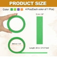 thumbnail image 2 of 4pcs 3/8" x 22 Yard Colorful Masking Tape, Green Orange Yellow, 2 of 7