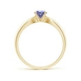 thumbnail image 2 of ANGARA Natural Solitaire Round Tanzanite Tapered Shank Ring in 14K Yellow Gold for Women (Size-5mm) | December Birthstone, Birthday, Anniversary, Jewelry Gift for Women | Natural Tanzanite Ring, 2 of 9