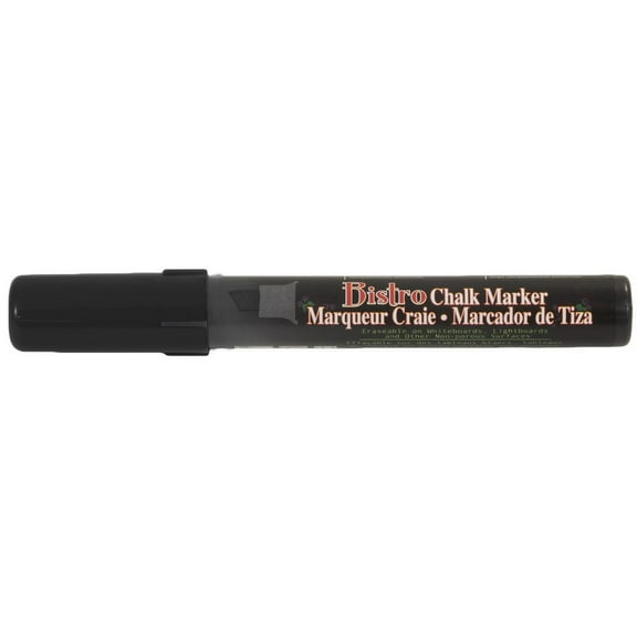 Marvy Uchida Chisel Tip Chalk Marker, Black, 1/Pack